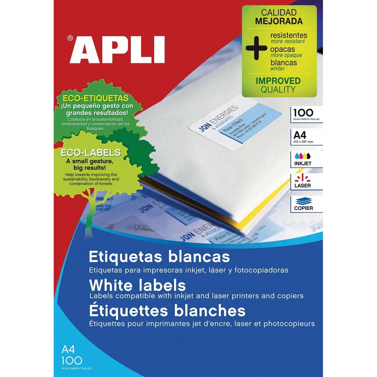 Etichette adesive Apli 1263 Bianco 3 S77180277_1