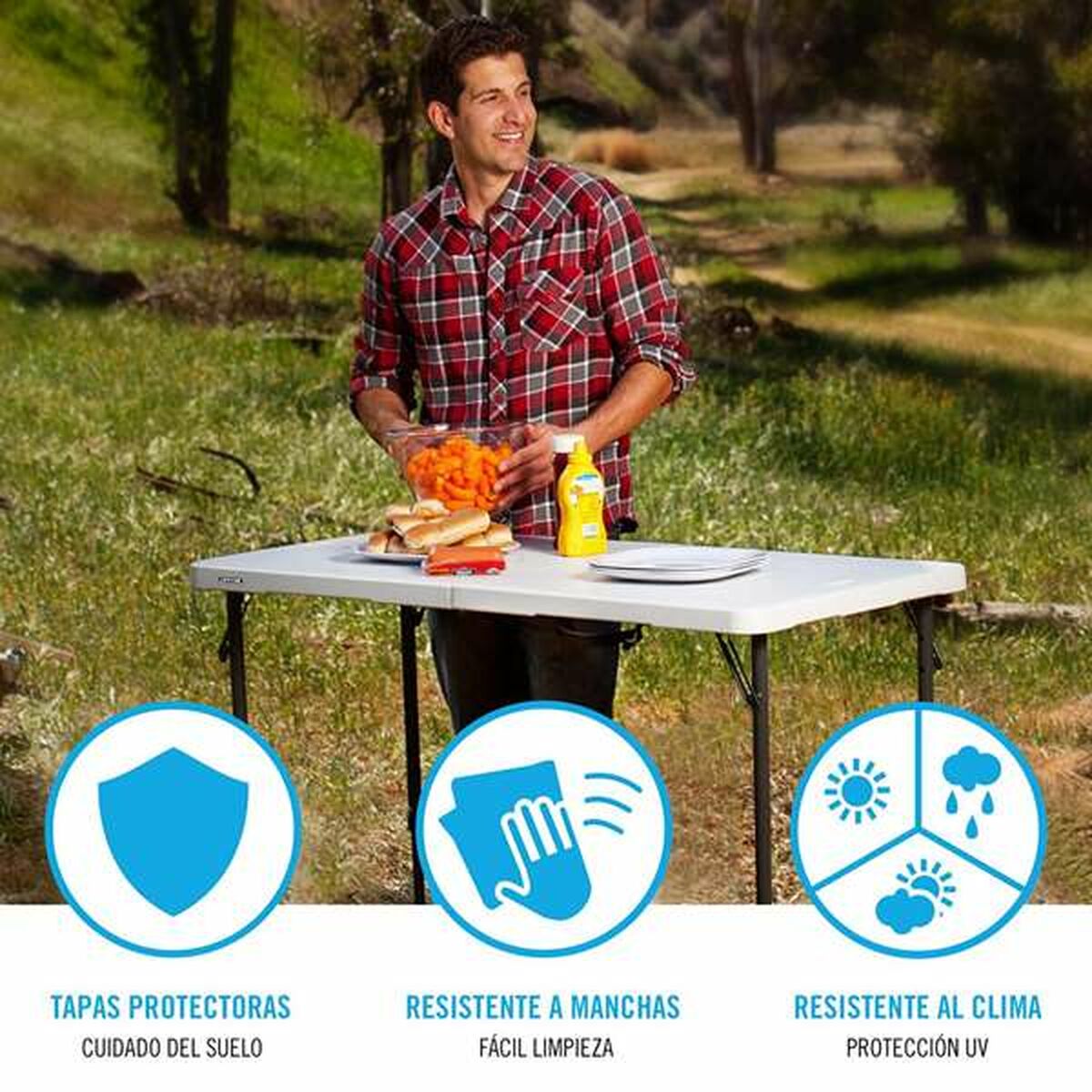 Tavolino Pieghevole Aggiuntivo Multiposizione Colorbaby 122 x 61 x 56 cm 6 S2433528_4