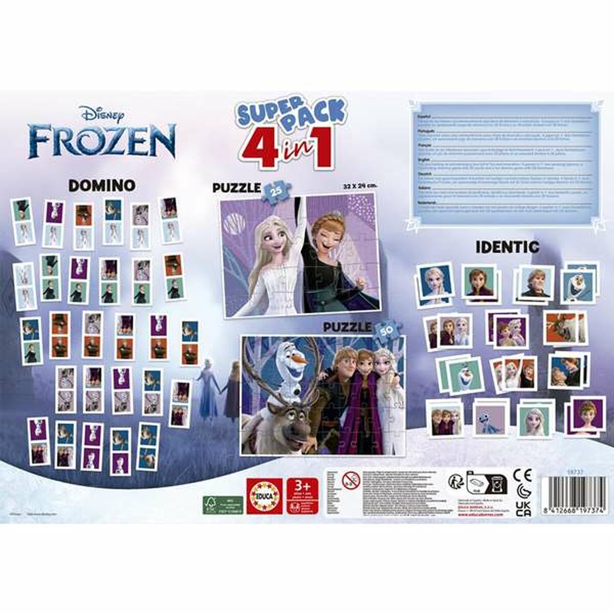 Set di Giochi di Abilità Frozen 4 in 1 4 S2436184_2