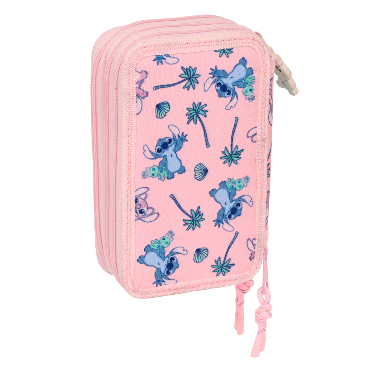 Astuccio per la Scuola con Accessori Lilo & Stitch Beach Rosa 12,5 x 19,5 x 5,5 cm 37 Pezzi 4 S4311639_2