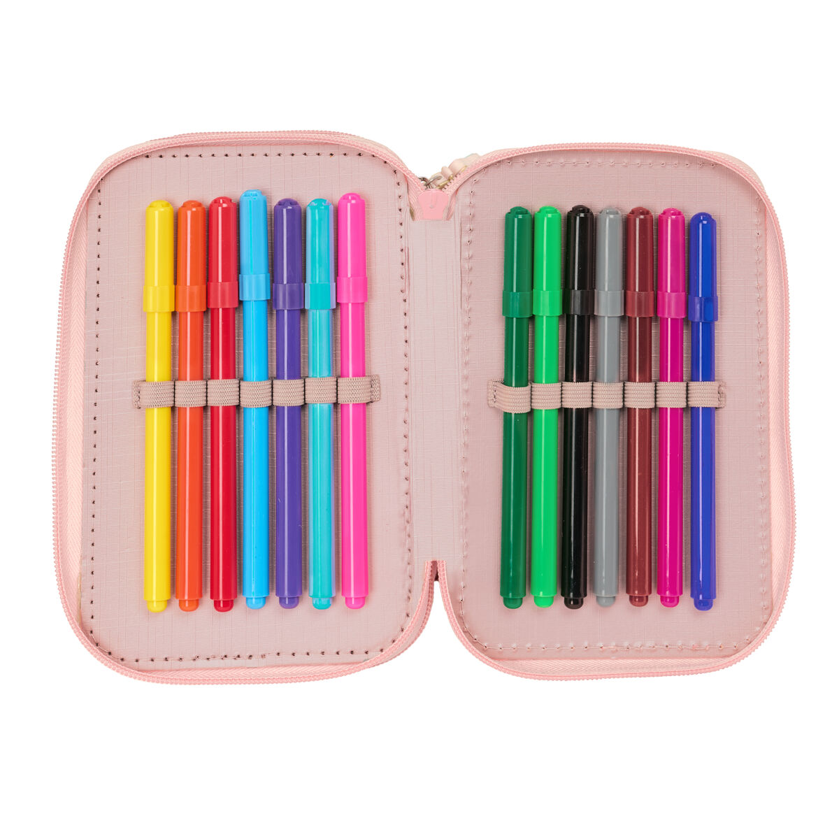 Astuccio per la Scuola con Accessori Lilo & Stitch Beach Rosa 12,5 x 19,5 x 5,5 cm 37 Pezzi 6 S4311639_4