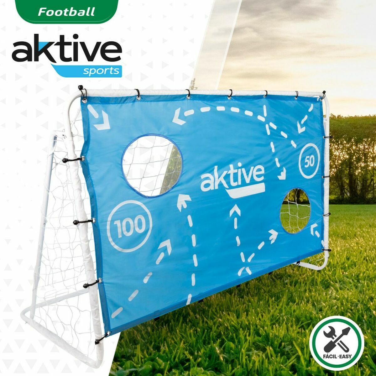 Rete da Calcio Aktive Tela 182 x 91 x 122 cm Allenamento 7 S2433269_5