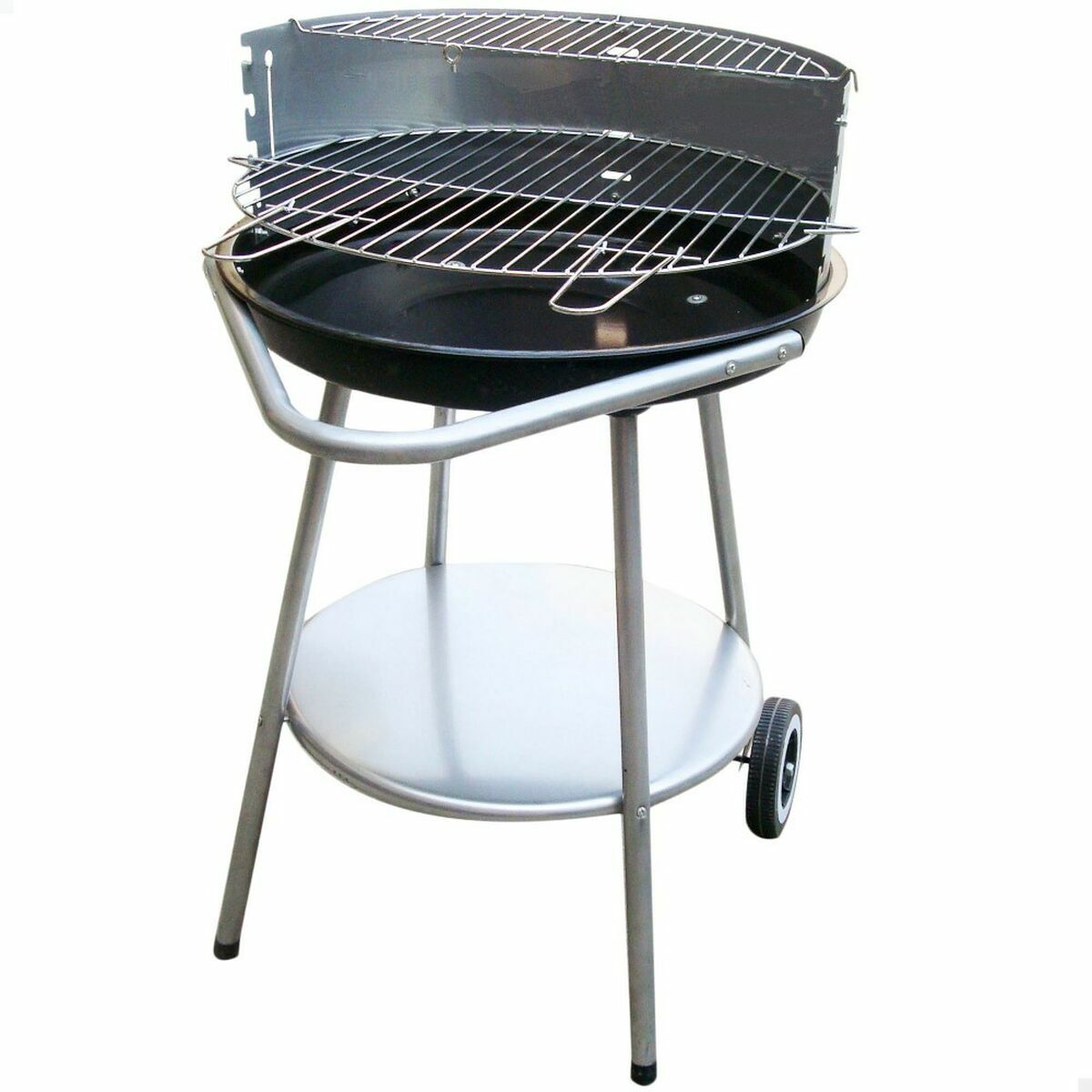 Barbecue a Carboni con Ruote Aktive 51 x 51 x 82 cm Nero 2 S2433341_0