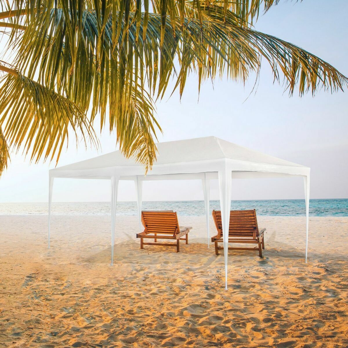 Gazebo Colorbaby Bianco Metallo Plastica 300 x 600 x 255 cm 3 S2433365_1