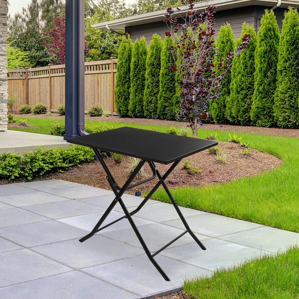 Tavolo Pieghevole Aktive Quadrato Acciaio 70 x 50 x 70 cm 3 S2433445_1