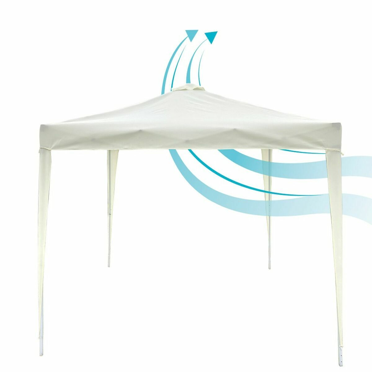 Gazebo Colorbaby Max-Air Bianco Stoffa Acciaio 300 x 300 x 250 cm 6 S2433449_4