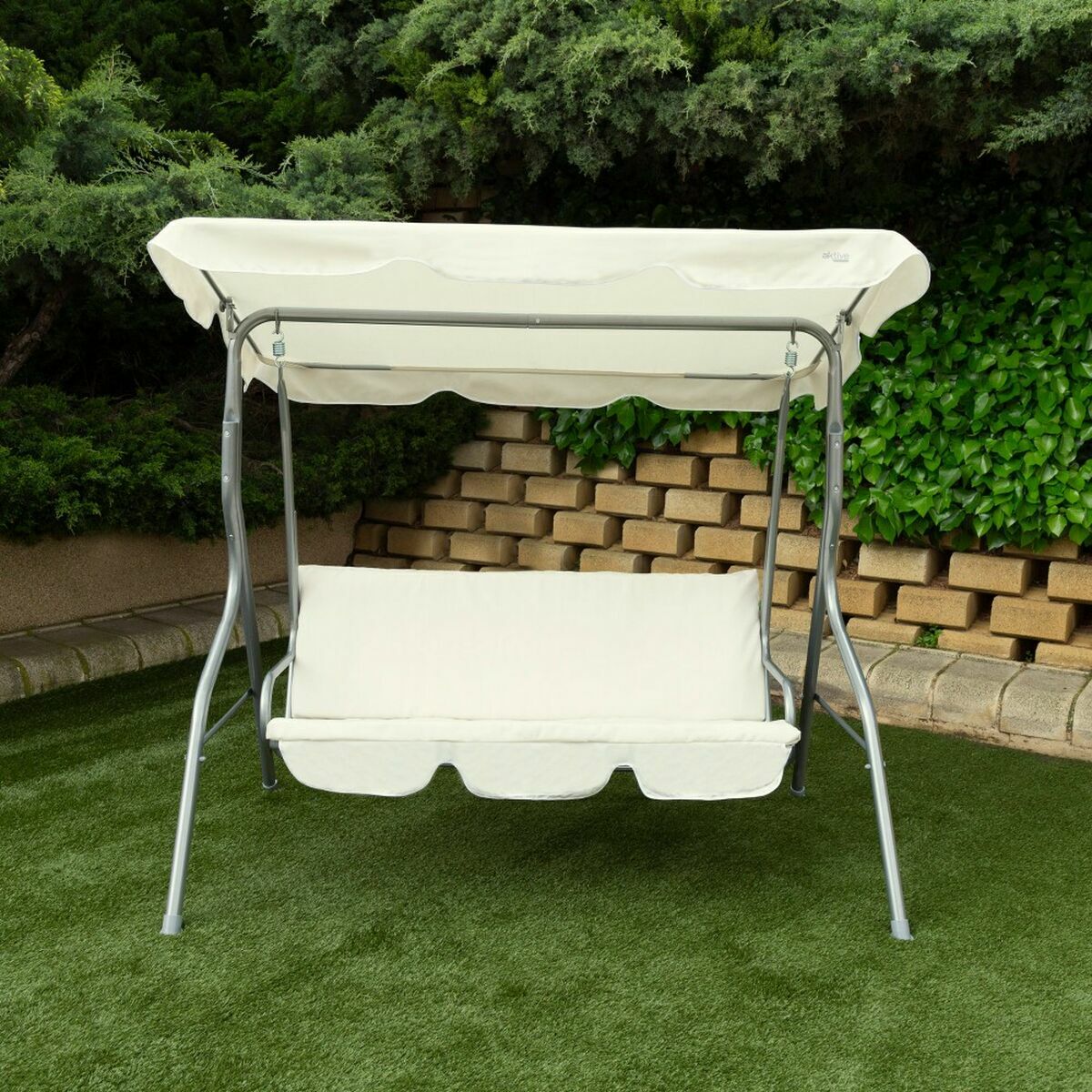 Altalena basculante Aktive 3 posti Avorio 180 x 107 x 160 cm 5 S2433466_3