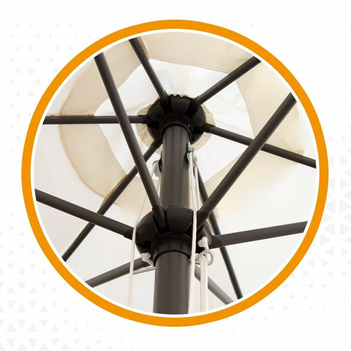 Ombrellone Aktive Crema Alluminio Acciaio 300 cm 3 S2433476_1