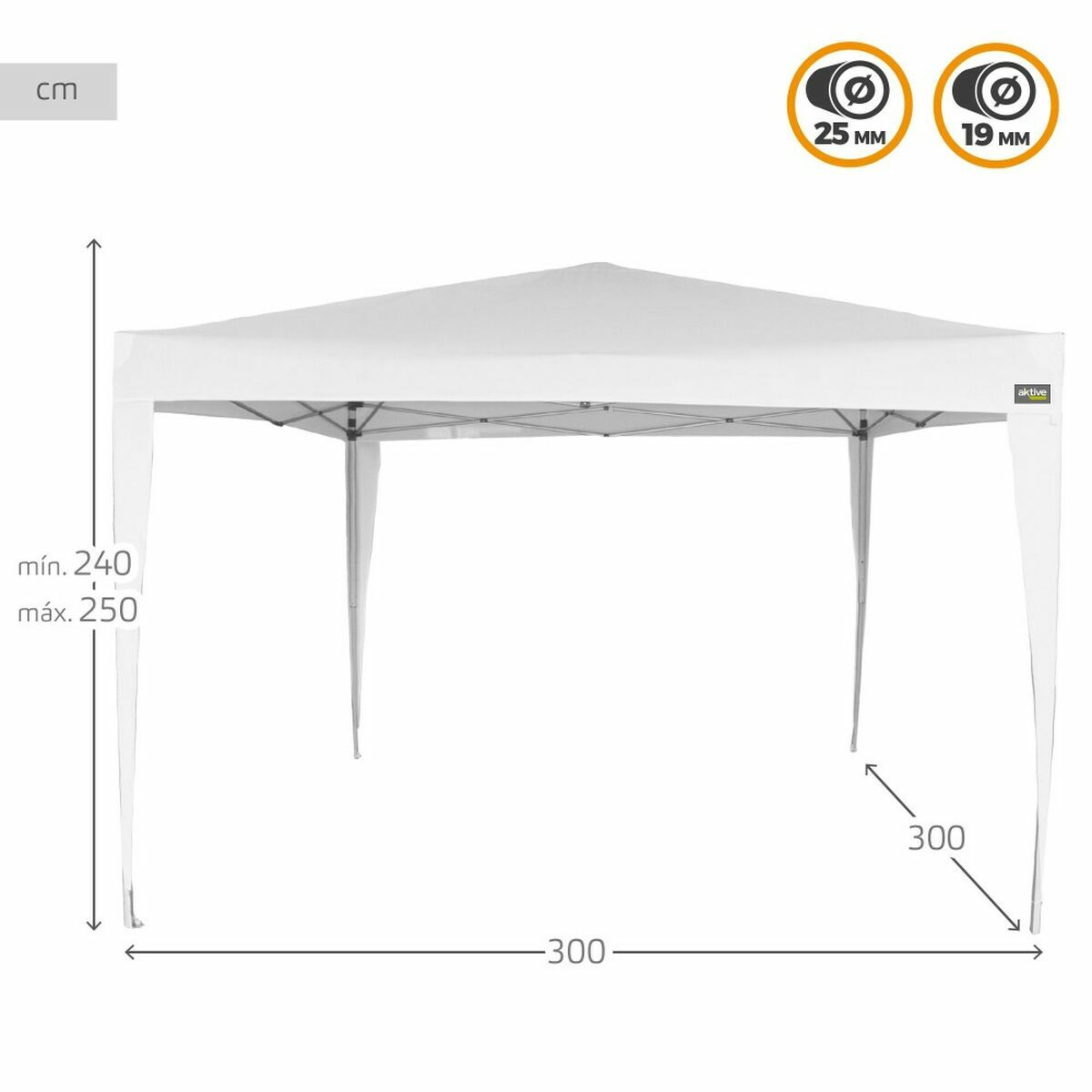 Gazebo Colorbaby Acciaio 300 x 300 x 250 cm 5 S2433489_3