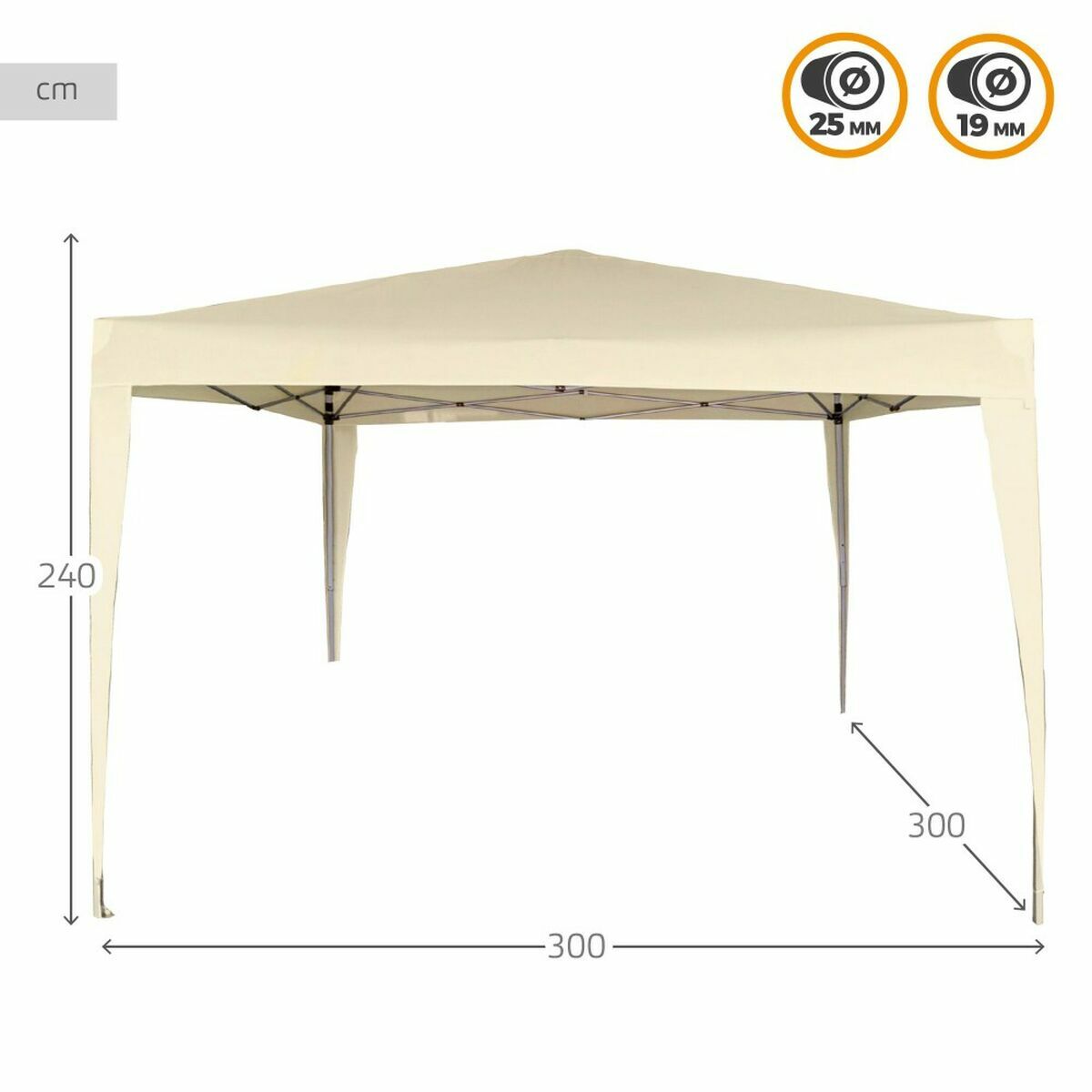 Gazebo Colorbaby Acciaio 300 x 300 x 240 cm 5 S2433490_3
