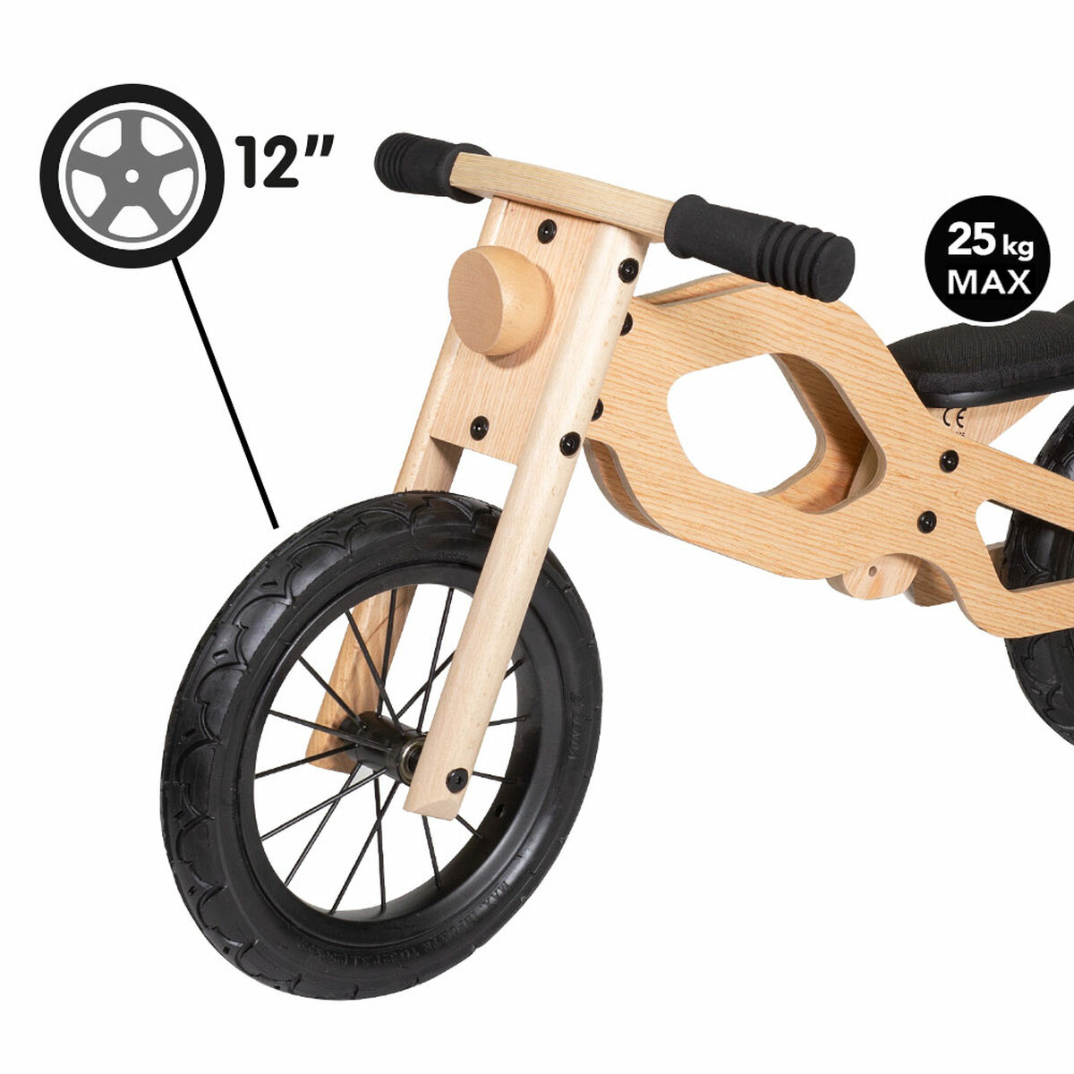 Bicicletta per Bambini Woomax Classic 12" Senza pedali 4 S8900353_2