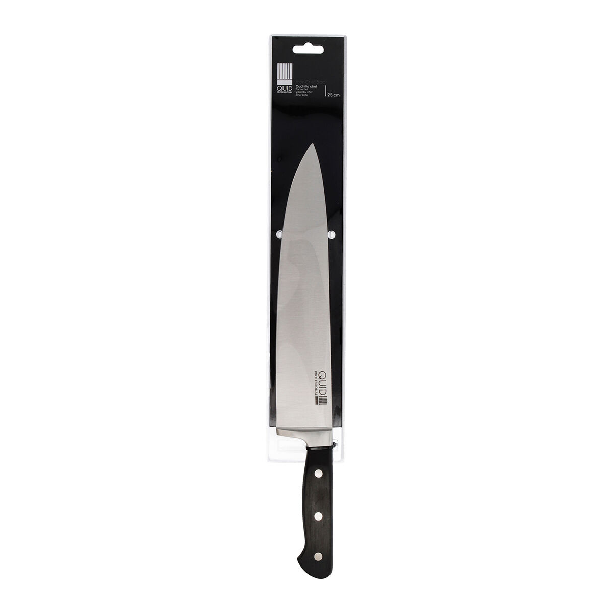 Coltello da chef Quid Professional Inox Chef Black Nero Metallo 25 cm (Pack 6x) 5 S2704492_3