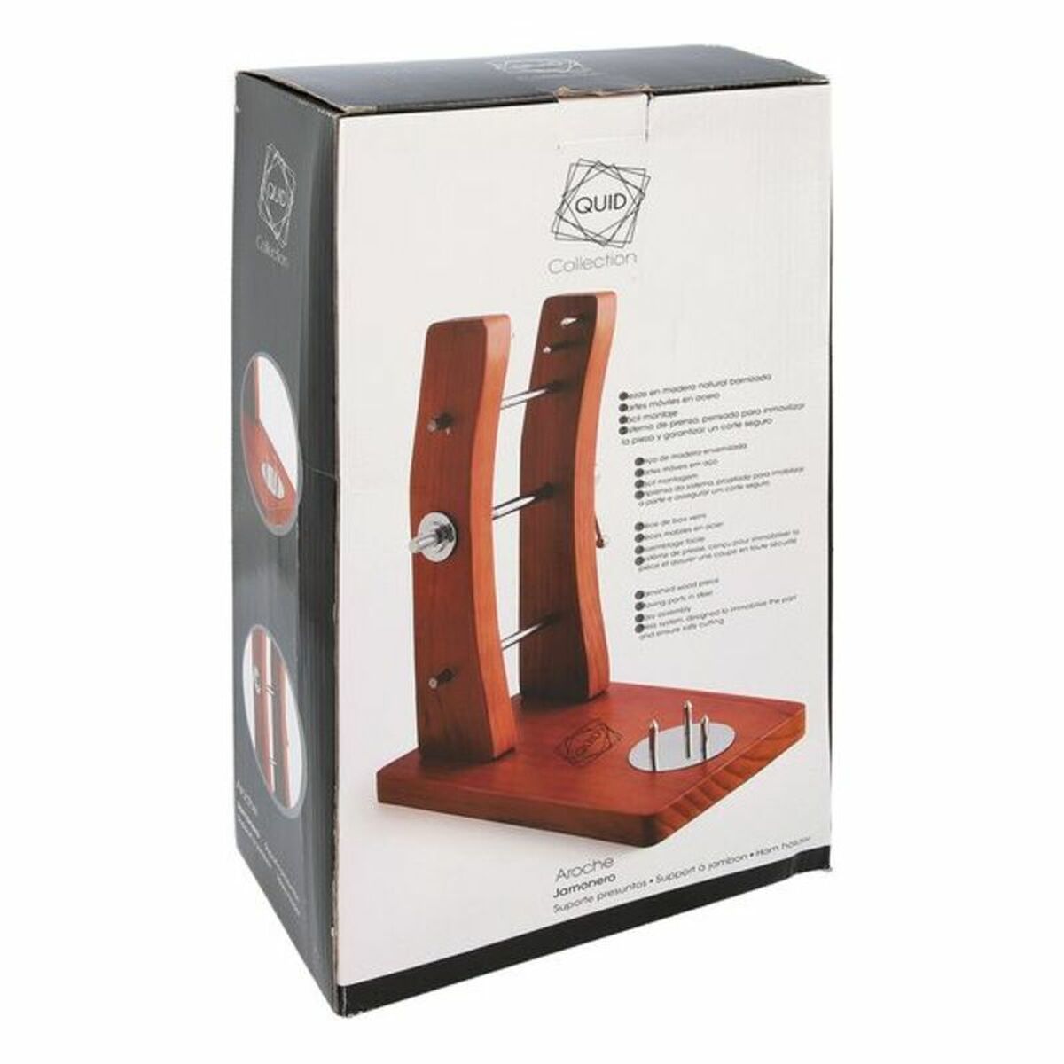 Porta Prosciutto di Legno Quid Aroche Legno (33 x 21 x 42 cm) 3 S2700041_1