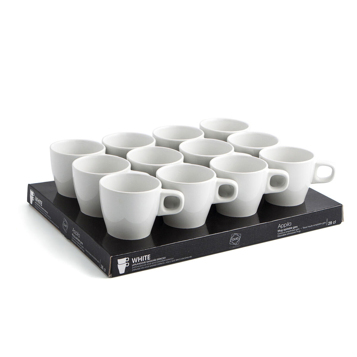 Tazza Quid Appila Ceramica Bianco (28 cl) (Pack 12x) 4 S2704569_2