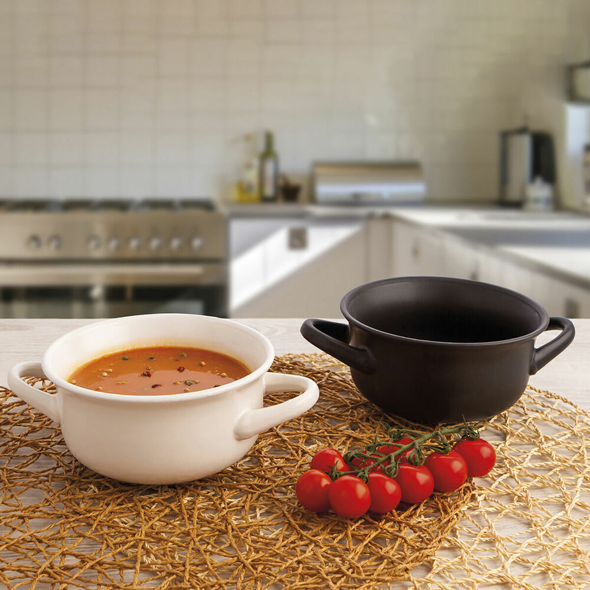 Tazze per Consommé Quid B&W Bianco (600 ml) (Pack 6x) 4 S2704571_2