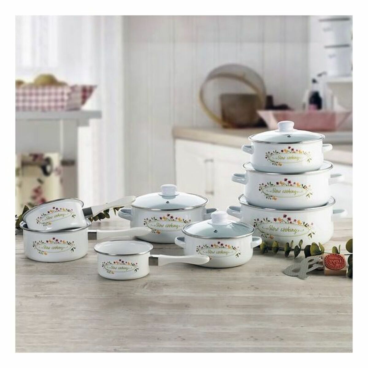 Casseruola con coperchio in vetro Quid Memory Acciaio Smaltato 4 S2701840_2