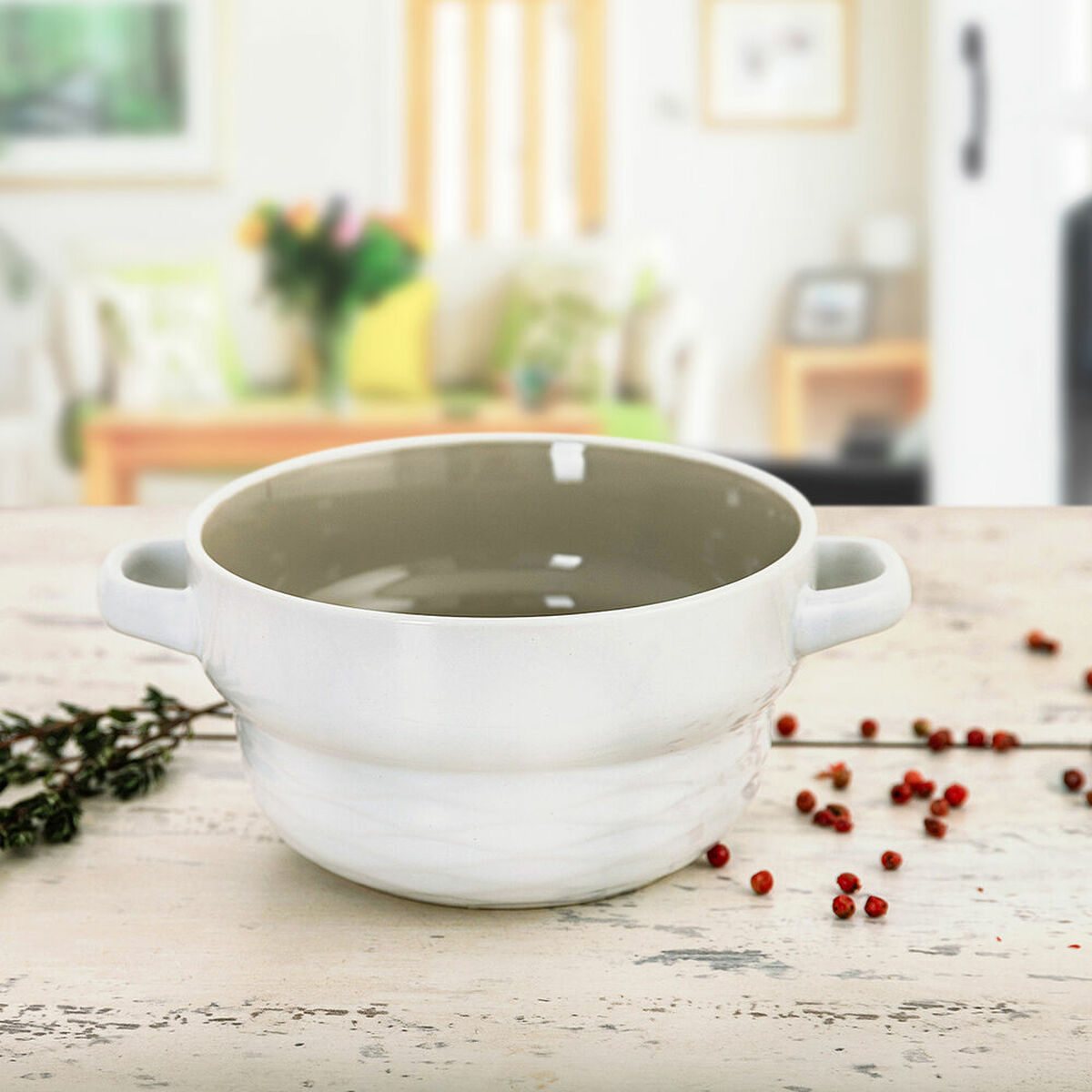 Tazze per Consommé Quid Vita Bicolore 500 ml (6 Pezzi) (Pack 6x) 4 S2705601_2