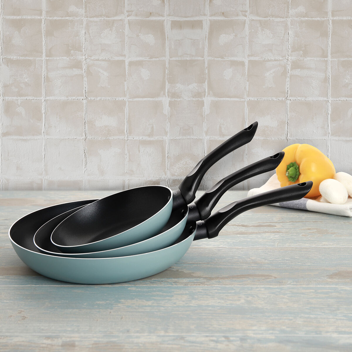 Set di padelle Quid Country Alluminio stampato Azzurro Bachelite (3 Pezzi) 4 S2710739_2