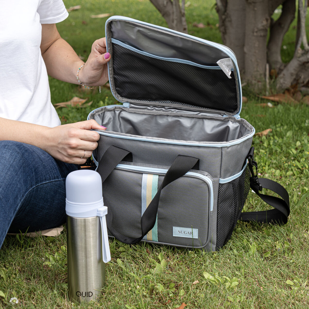 Borsa Termica Quid Sugar Portamerenda 15 L 28 x 22 x 26 cm Grigio 7 S2711255_5