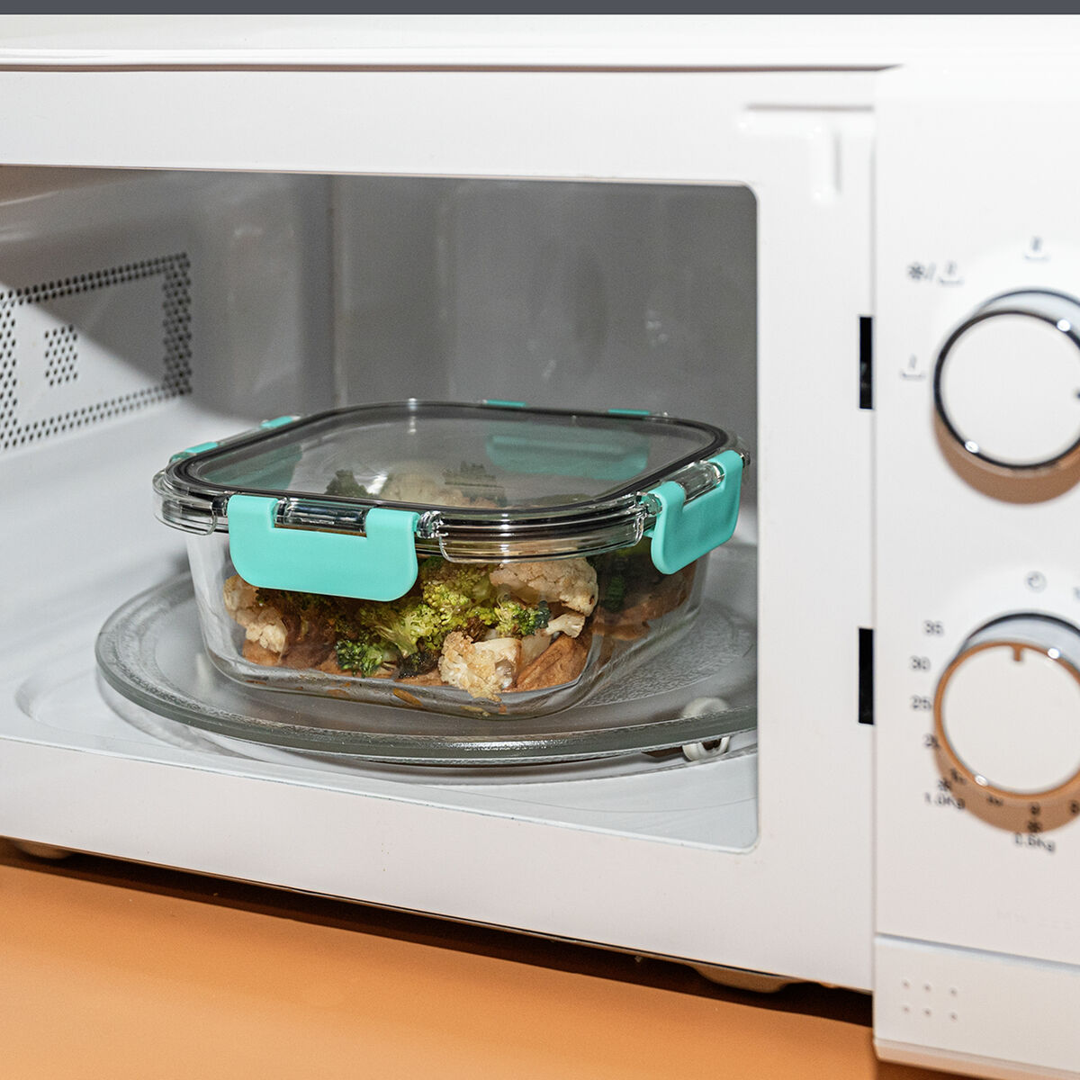 Porta pranzo Ermetico Quid Purity Quadrato 800 ml Trasparente Vetro (6 Unità) 7 S2711169_5