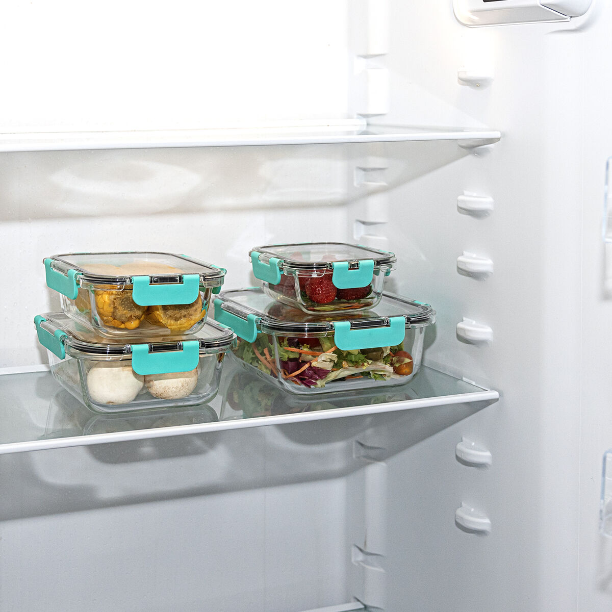 Porta pranzo Ermetico Quid Purity Rettangolare 630 ml Trasparente Vetro (12 Unità) 6 S2711173_4