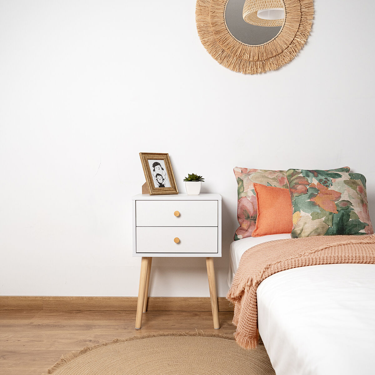 Comodino Vinthera Moa Bianco Plastica 40 x 30 x 62,5cm 3 S2711070_1