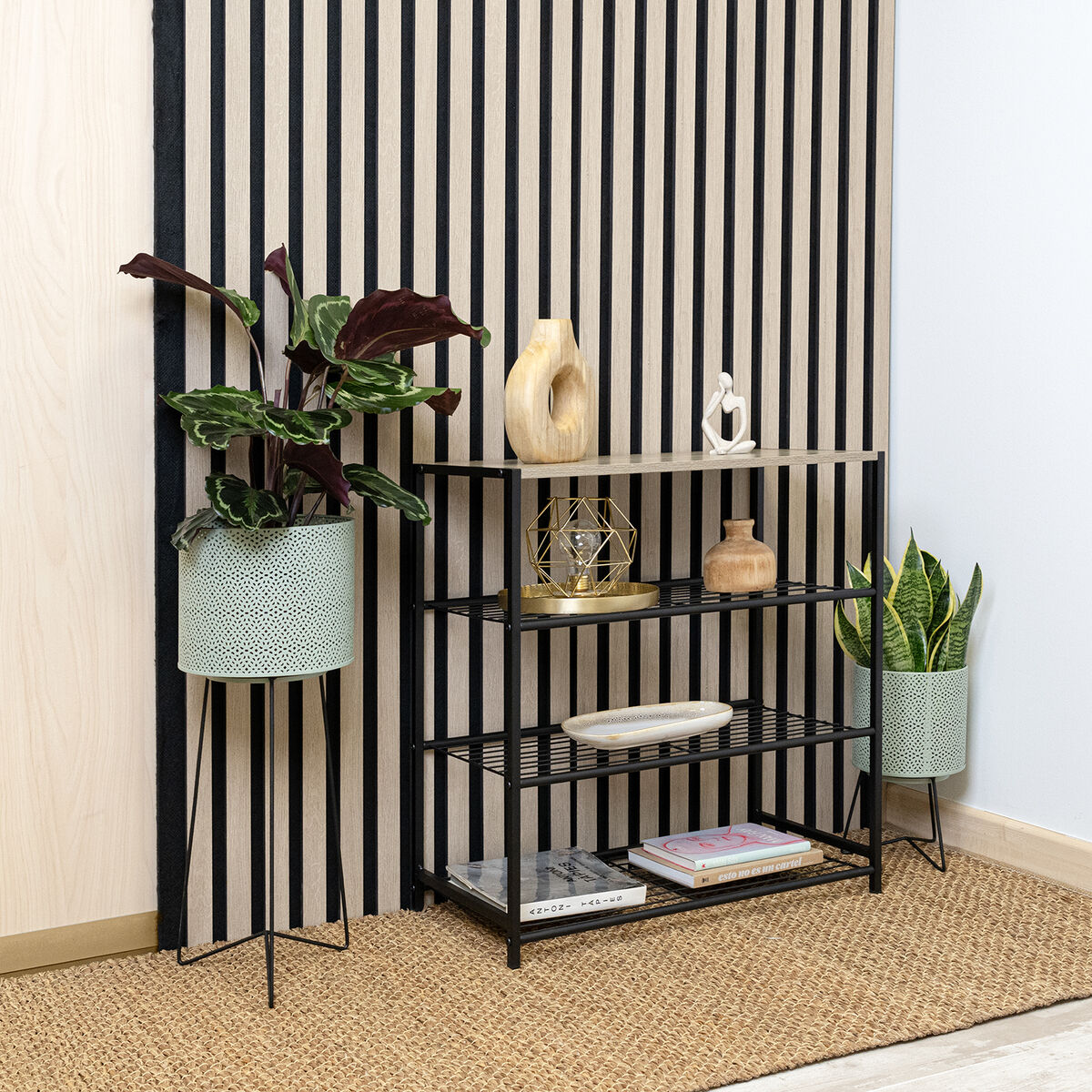 Scaffale Vinthera Moa Metallo Legno MDF 60 x 30 x 63,5 cm (3 Unità) 4 S2712333_2