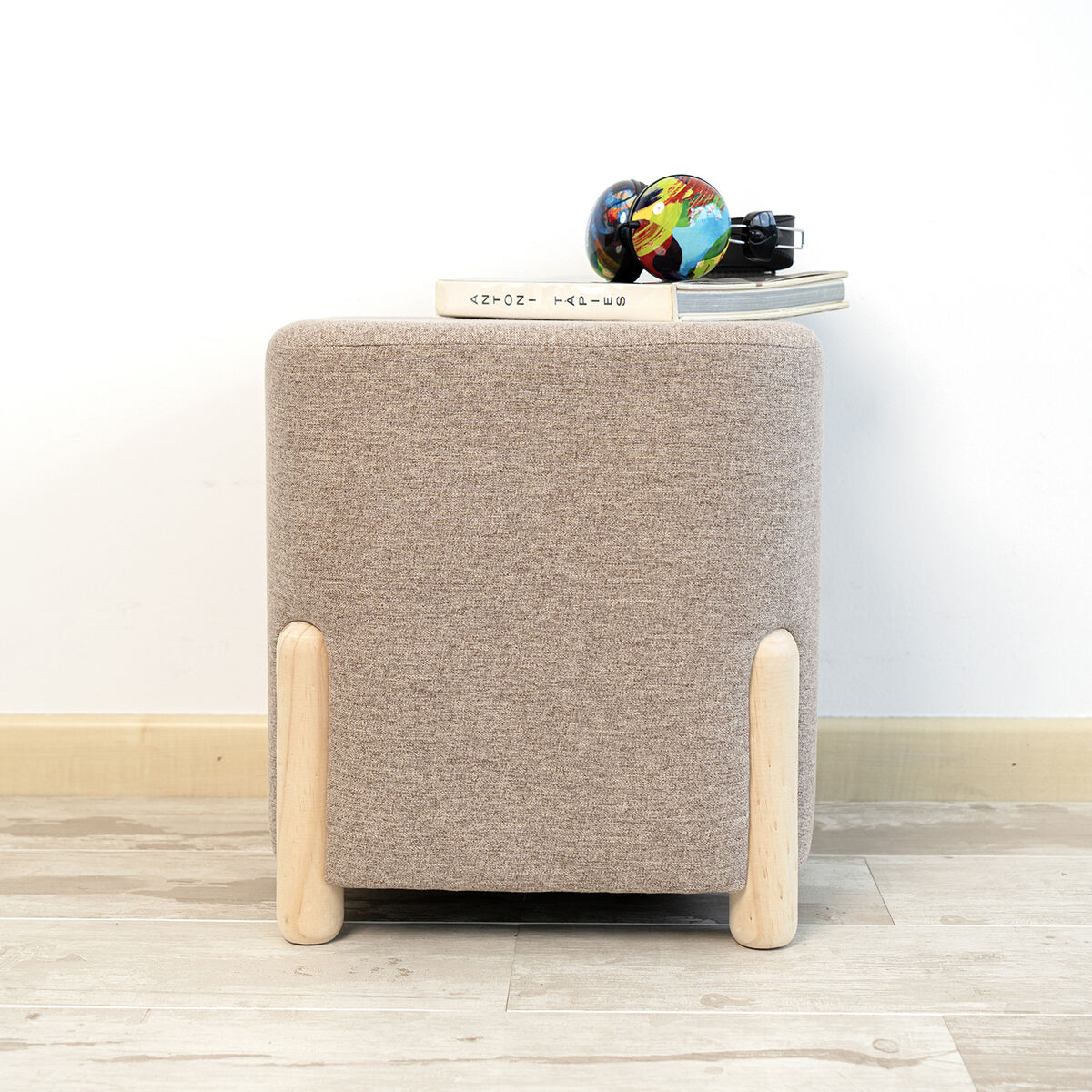 Puff Vinthera Moa Marrone Legno 34 x 34 x 38 cm (2 Unità) 3 S2712361_1