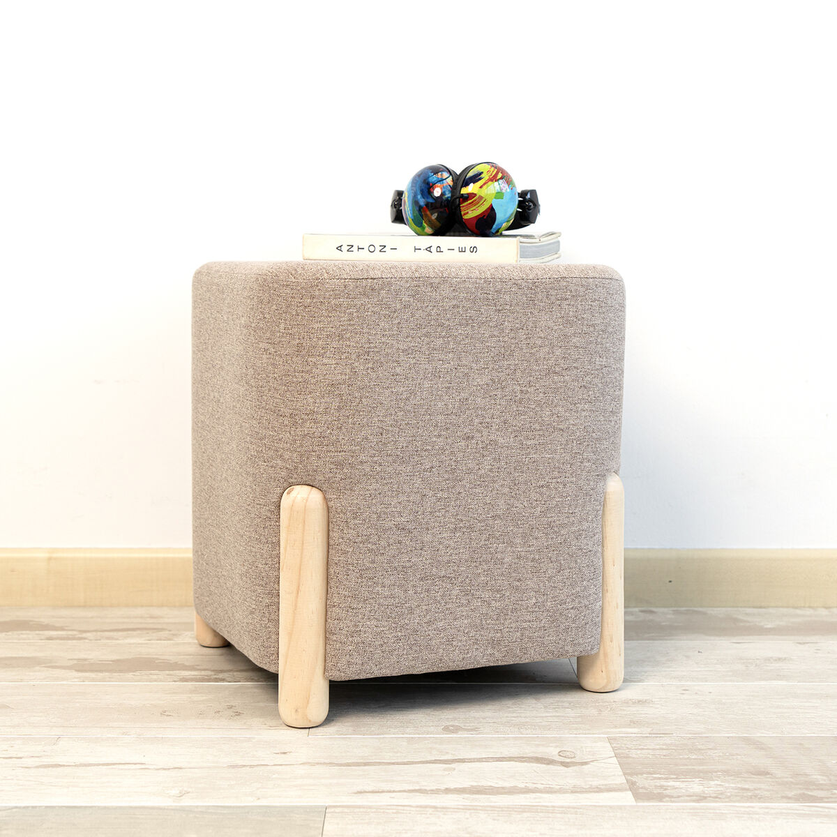 Puff Vinthera Moa Marrone Legno 34 x 34 x 38 cm (2 Unità) 4 S2712361_2