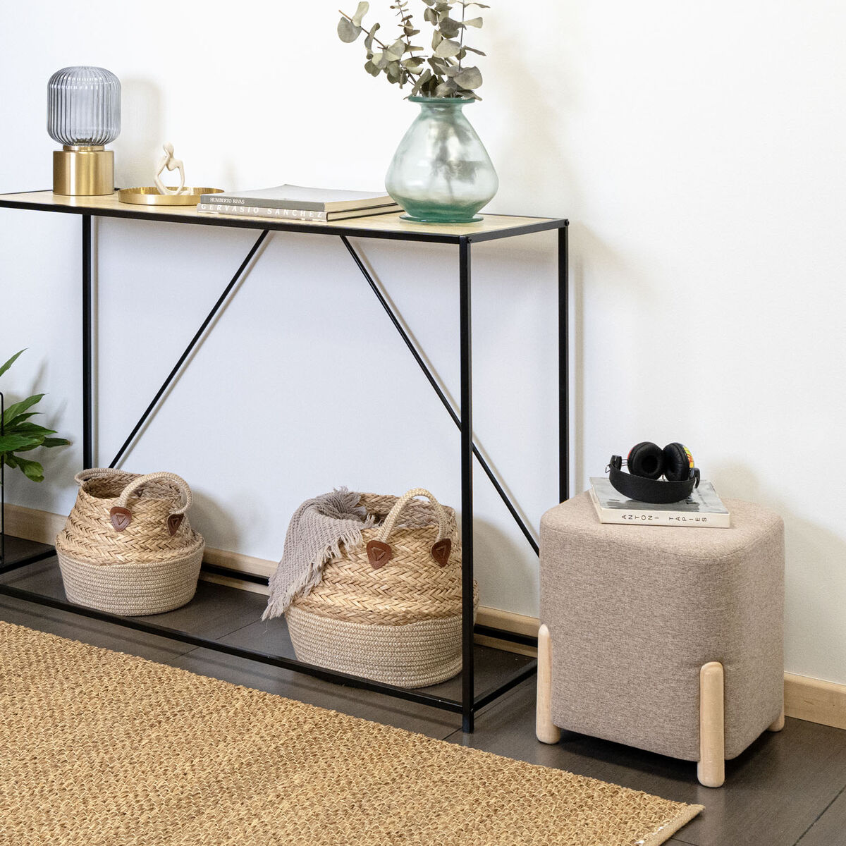 Puff Vinthera Moa Marrone Legno 34 x 34 x 38 cm (2 Unità) 5 S2712361_3