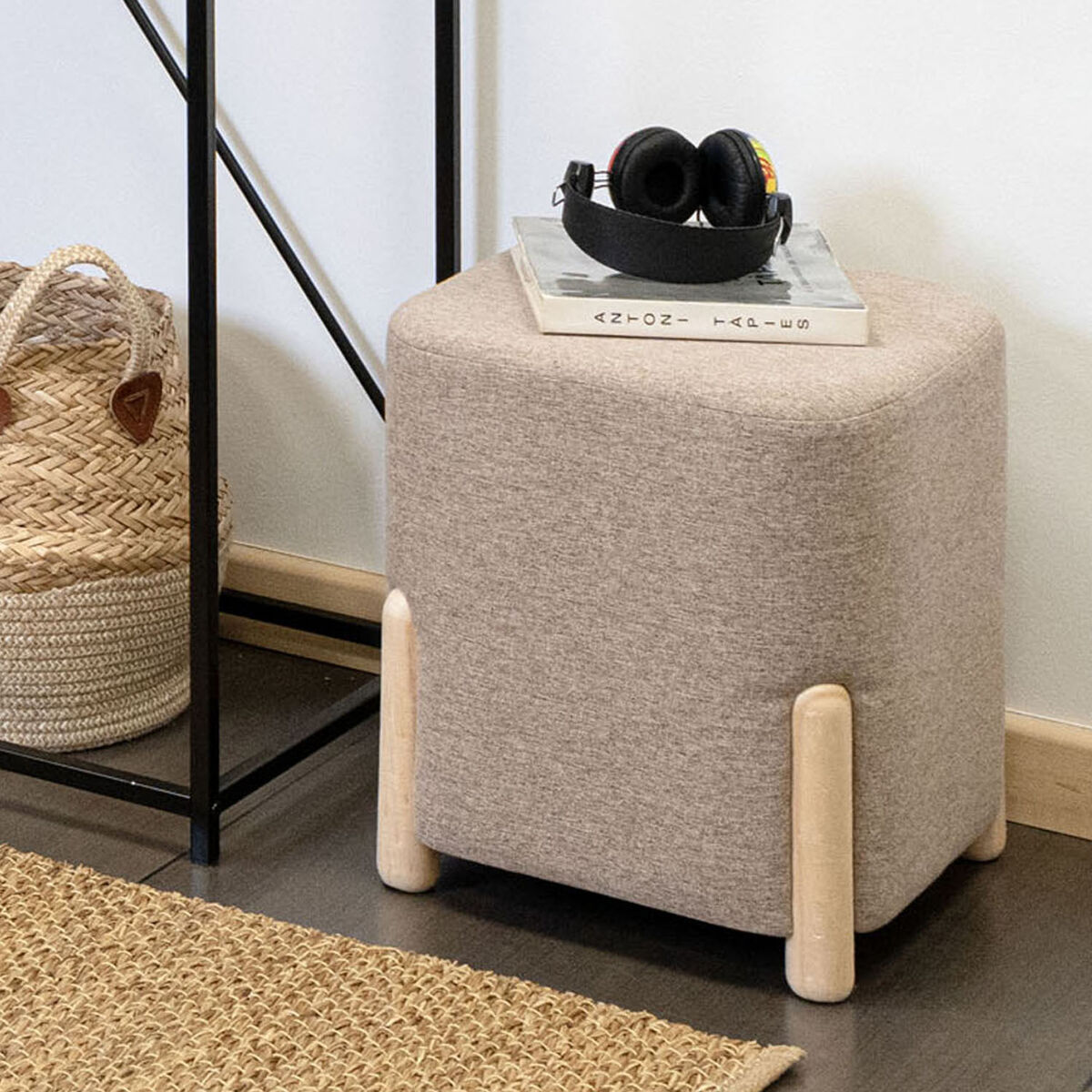 Puff Vinthera Moa Marrone Legno 34 x 34 x 38 cm (2 Unità) 6 S2712361_4