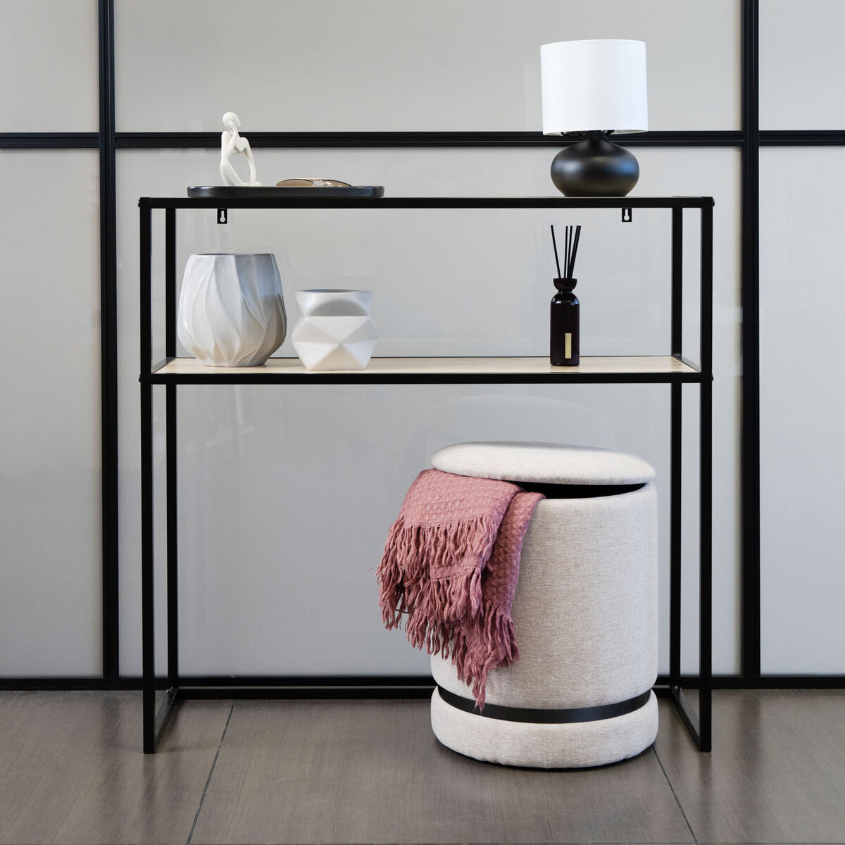 Puff Vinthera Moa Beige Legno 32 x 40 cm (2 Unità) 7 S2712363_5