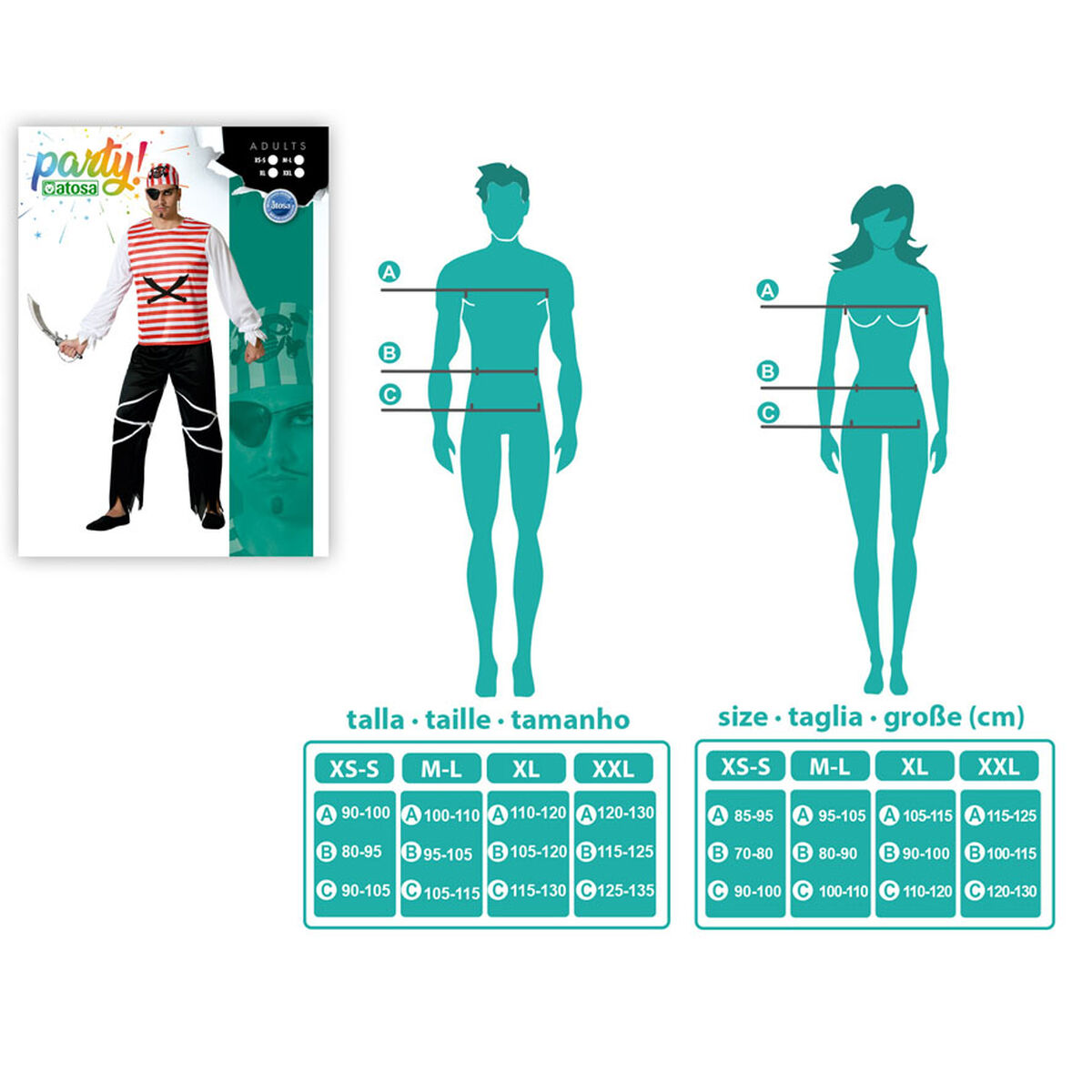 Costume per Adulti Pirata 5 S1135030_3