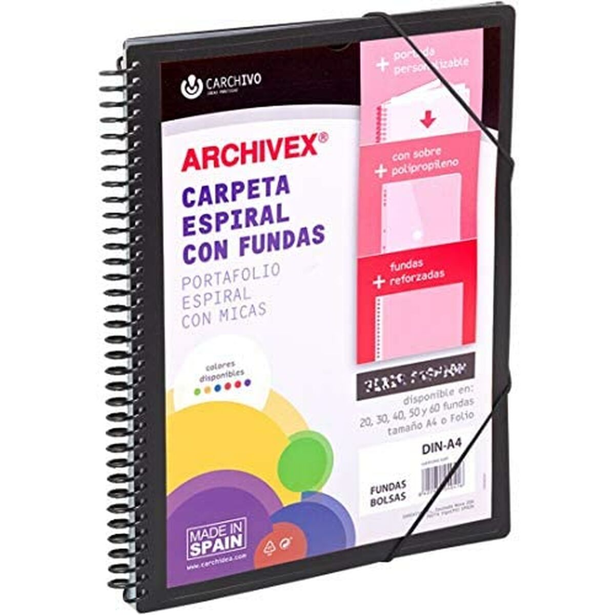 Classificatore Documenti Carchivo Archivex-Star Nero A4 2 S8403402_0