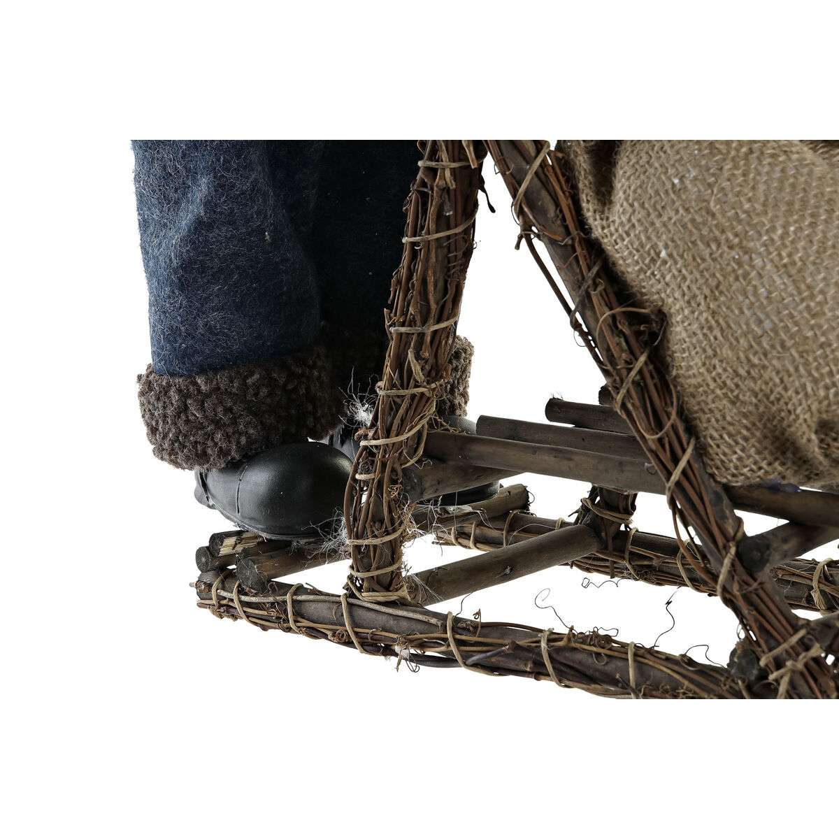 Decorazione Natalizia DKD Home Decor Azzurro Marrone Legno Babbo Natale 42 x 25 x 48 cm 4 S3035225_2