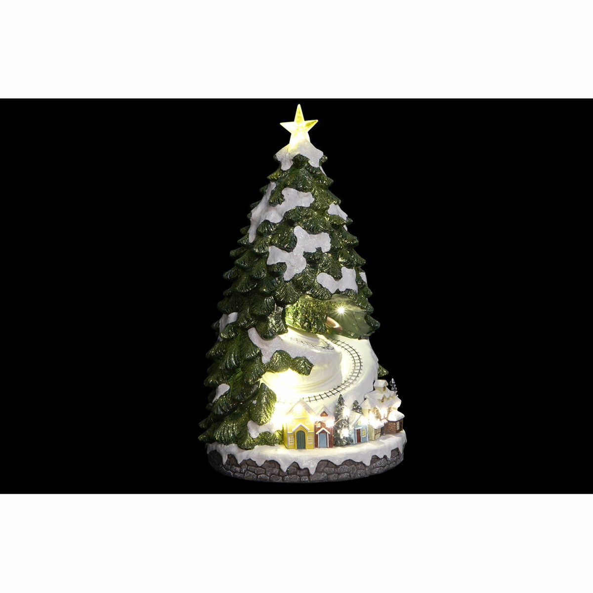 Albero di Natale DKD Home Decor Movimento Luce LED Musicale Multicolore Resina 23 x 23 x 42 cm (3 Unità) 3 S3035355_1