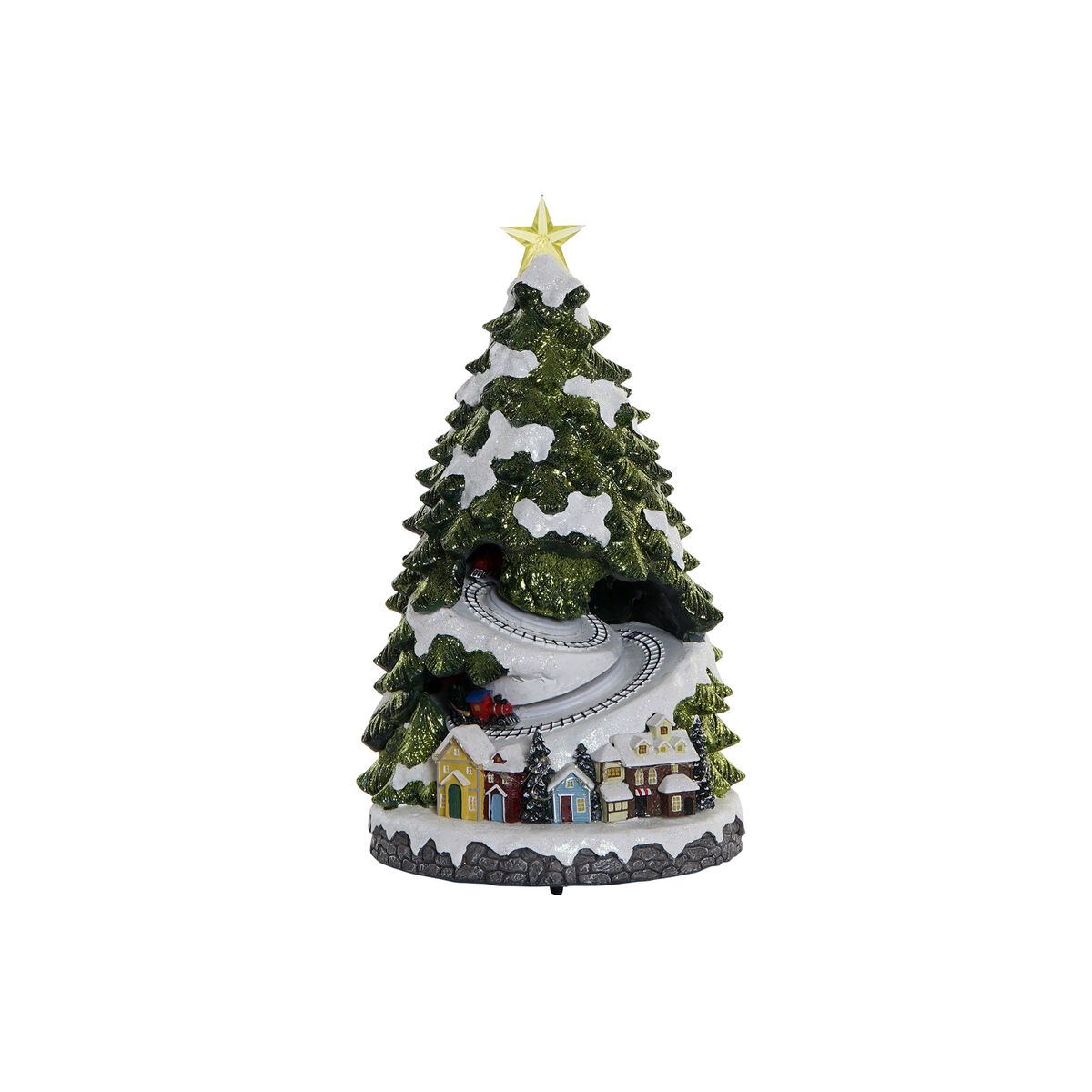 Albero di Natale DKD Home Decor Movimento Luce LED Musicale Multicolore Resina 23 x 23 x 42 cm (3 Unità) 2 S3035355_0