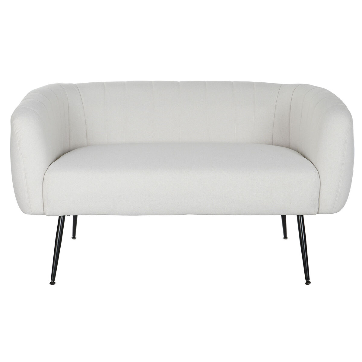 Divano DKD Home Decor Nero Greige Schiuma Legno Metallo Velluto Scandi 129 x 75 x 73 cm 6 S3052902_4