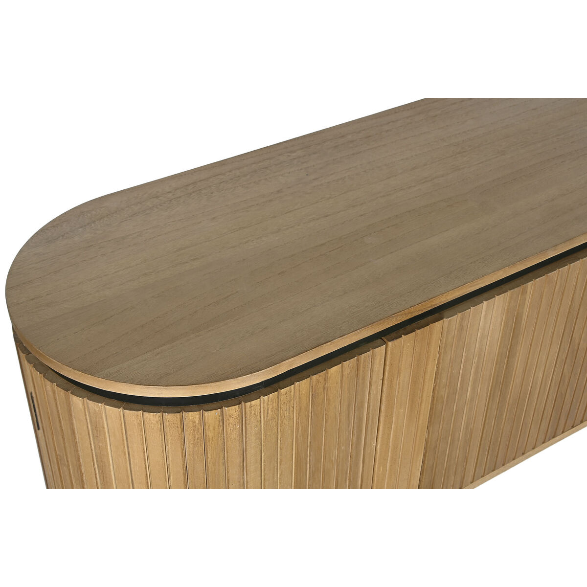 Mobile TV Home ESPRIT Nero Naturale Metallo Legno di paulownia 180 x 40 x 55 cm 3 S3054070_1