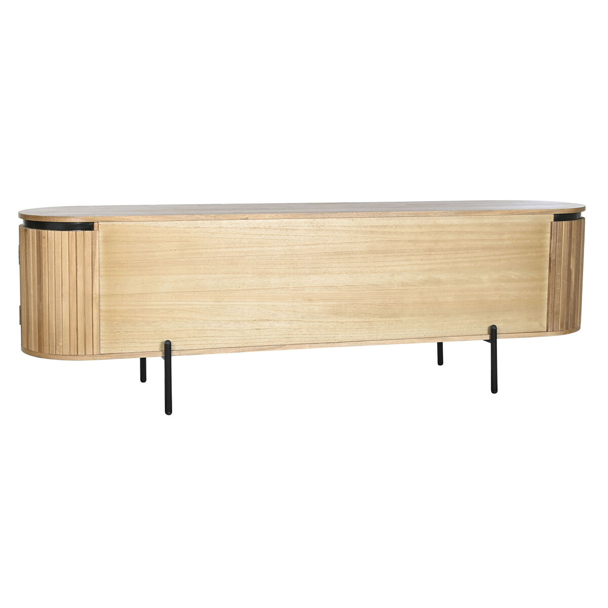 Mobile TV Home ESPRIT Nero Naturale Metallo Legno di paulownia 180 x 40 x 55 cm 4 S3054070_2