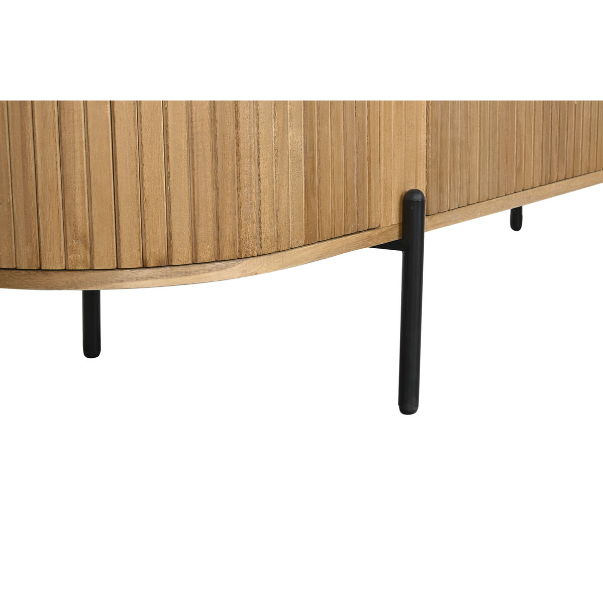 Mobile TV Home ESPRIT Nero Naturale Metallo Legno di paulownia 180 x 40 x 55 cm 8 S3054070_6