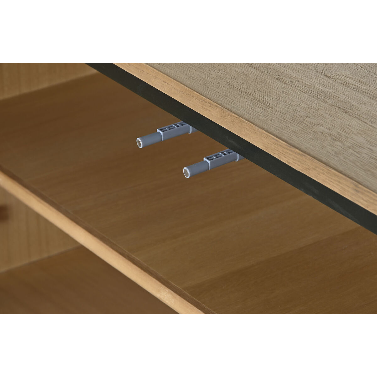 Mobile TV Home ESPRIT Nero Naturale Metallo Legno di paulownia 180 x 40 x 55 cm 12 S3054070_10