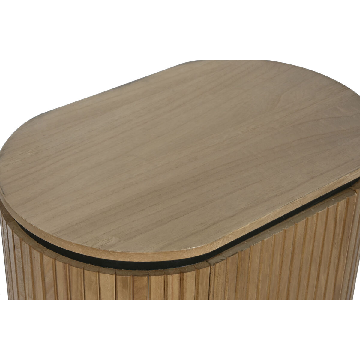 Comodino Home ESPRIT Naturale Metallo Legno di paulownia 60 x 43 x 57 cm 3 S3054074_1