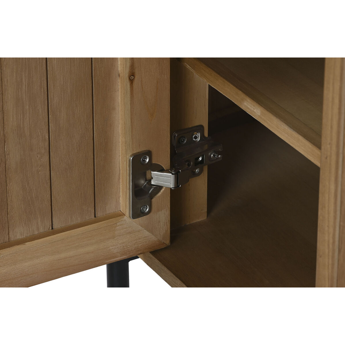 Comodino Home ESPRIT Naturale Metallo Legno di paulownia 60 x 43 x 57 cm 8 S3054074_6