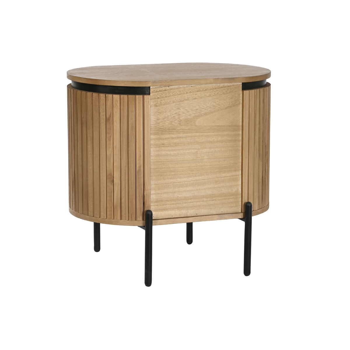 Comodino Home ESPRIT Naturale Metallo Legno di paulownia 60 x 43 x 57 cm 10 S3054074_8