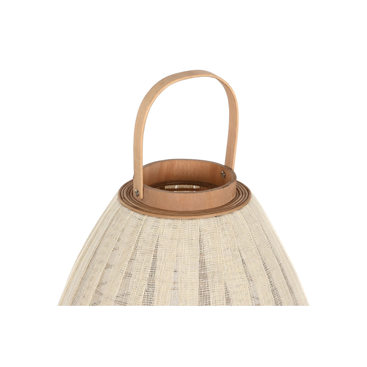 Portacandele Home ESPRIT Bianco Naturale Legno Cristallo 40 x 40 x 70 cm 3 S3056425_1