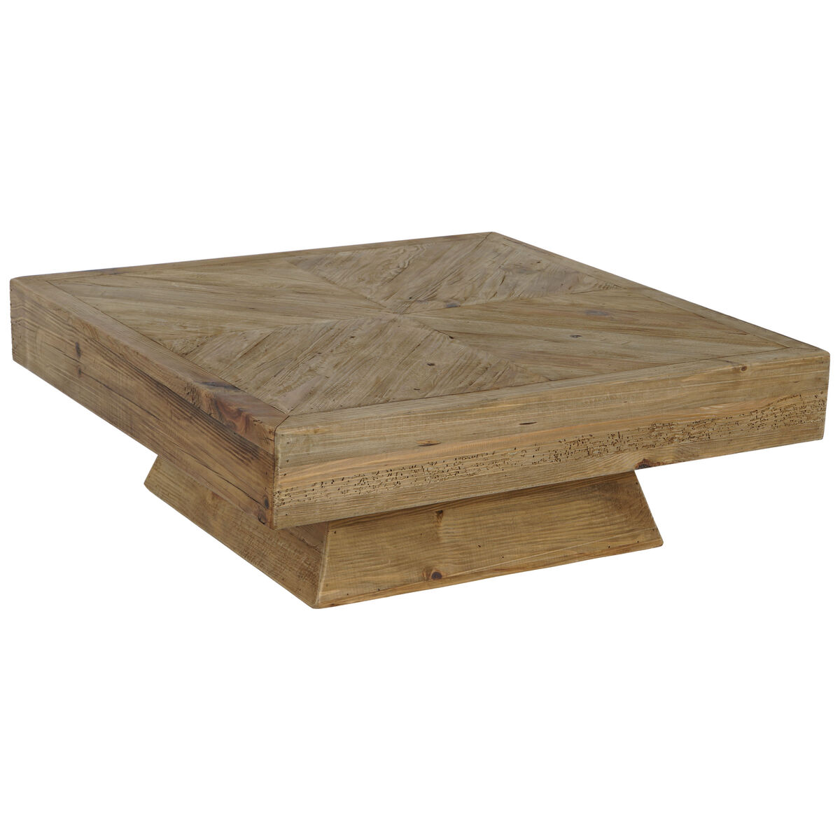 Tavolino da Caffè Home ESPRIT Marrone Legno di pino 100 x 100 x 36 cm 2 S3054544_0