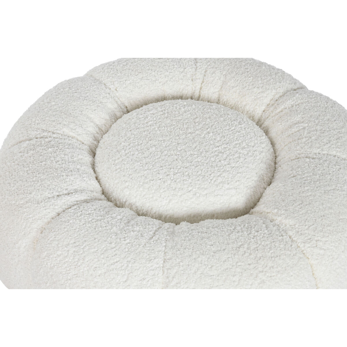 Poggiapiedi Home ESPRIT Bianco Poliestere Metallo 65 x 65 x 35 cm 3 S3056025_1
