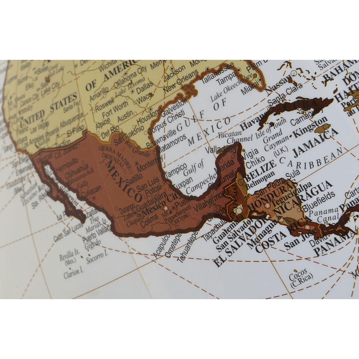 Mappamondo Home ESPRIT Marrone PVC Legno di mango 47 x 45 x 70 cm 3 S3056676_1