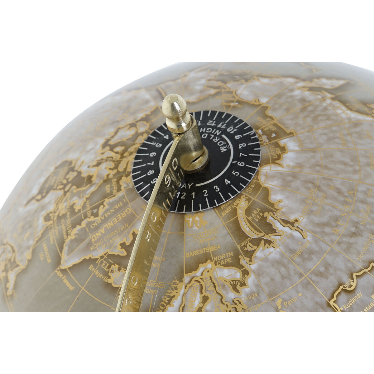 Mappamondo Home ESPRIT Marrone PVC Legno di mango 27 x 25 x 43 cm 5 S3056679_3